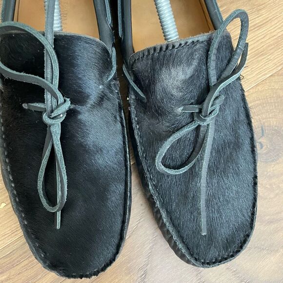 Emporio Armani Driving Loafers Moccasins Leather Horsehair $675 Mens 8 main image 10